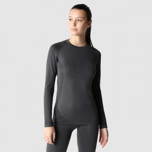 The North Face Active Long-Sleeve T-Shirt Asphalt Grey - Tnf Black | 4856320-PG